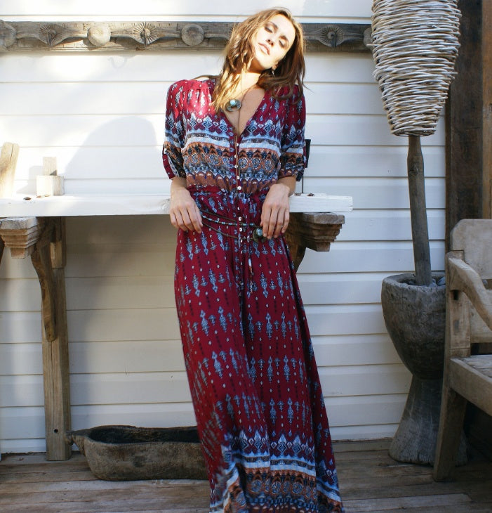 Ruby – Strand Boho Maxi Klänning