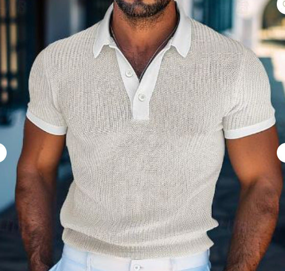 Jacob – Kortärmad Polo T-shirt i Vit