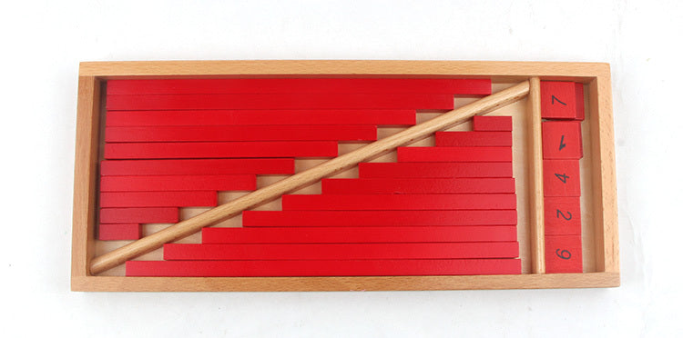 Montessori Matematikstavar för Förskolebarn – Träleksak för Tidig Inlärning