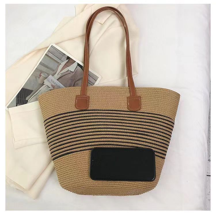 Judith – Allsidig Woven Bag i halmstil