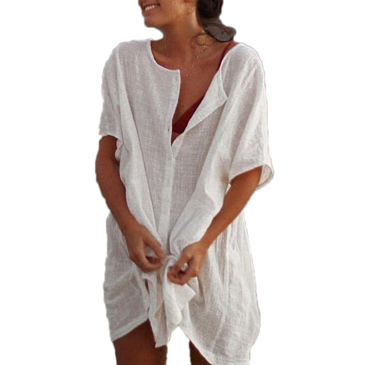 Dam Kaftan Strandtunika – Avslappnad Sommarstil och Bekväm Passform