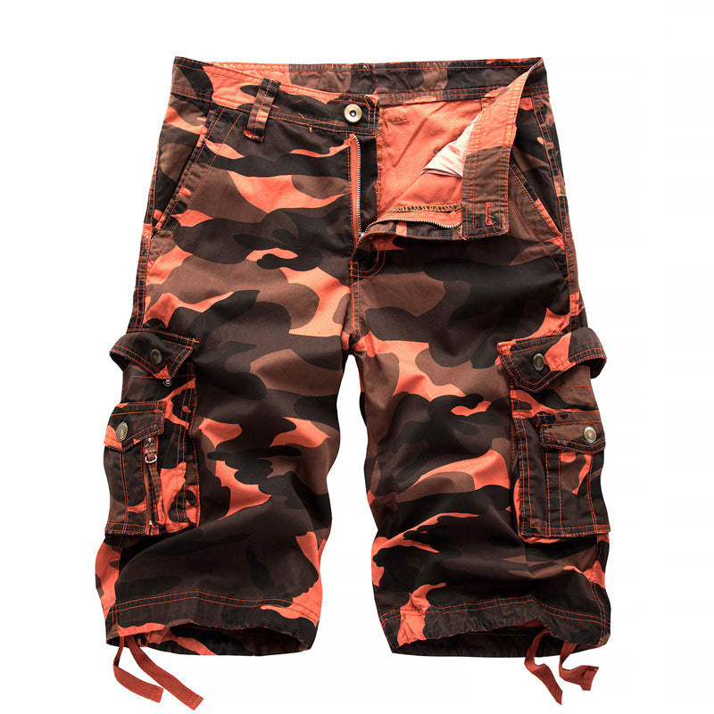 Karl – Kamouflage Tryckt Knälång Cargo Shorts