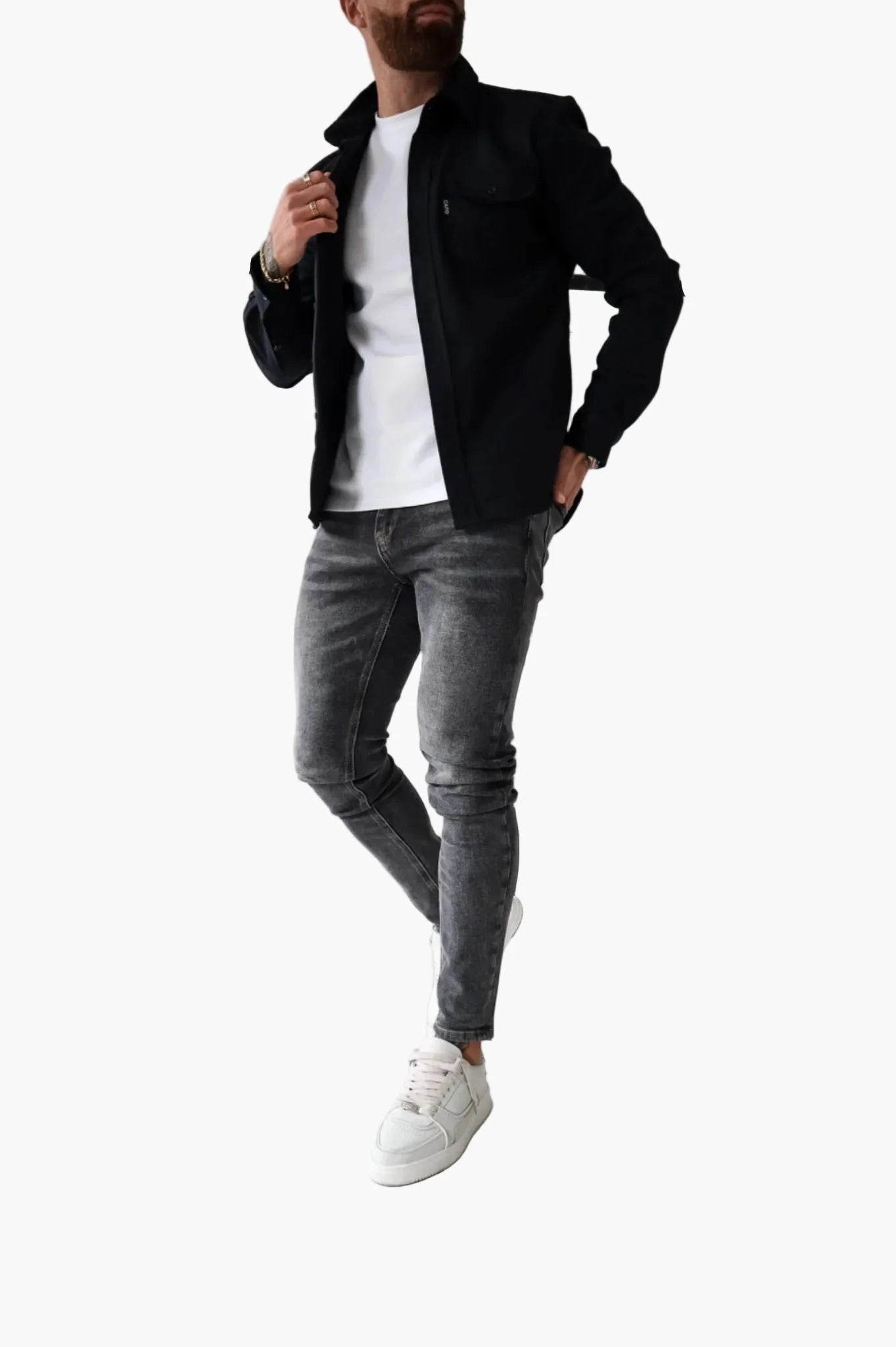 Herr Skjortjacka Modern Stil – Avslappnad och Trendig Vardagsjacka