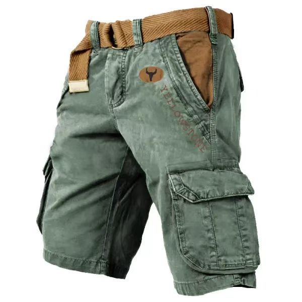 Herrarnas sportiga cargoshorts med bälte – avslappnad outdoor-stil och funktionella fickor