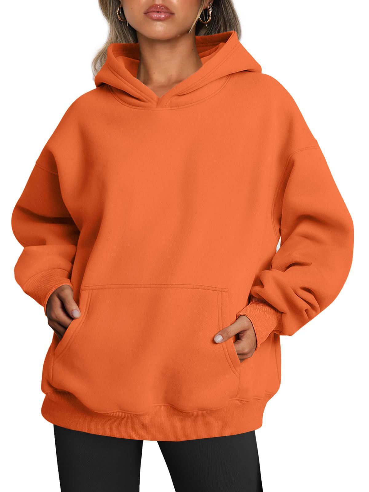 Alice – Oversized Fleece Hoodie med Fickor och Lång Ärmar
