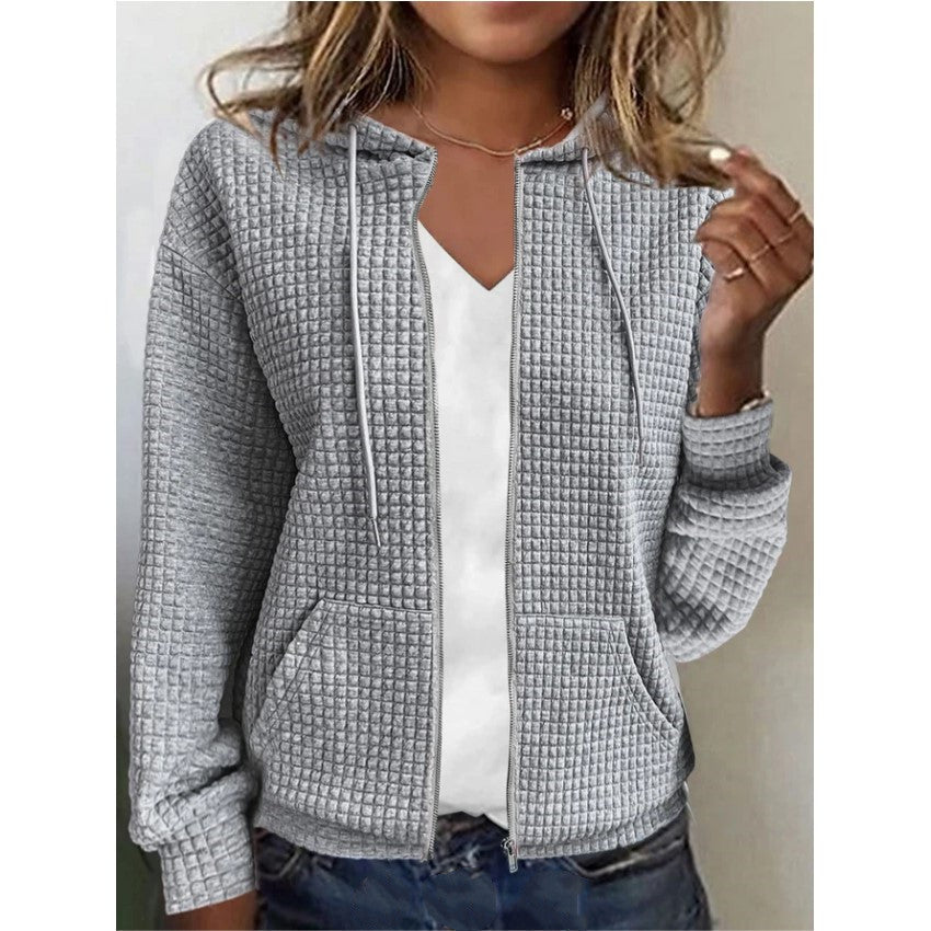 Donna – Långärmad zip-hoodie med cardigan