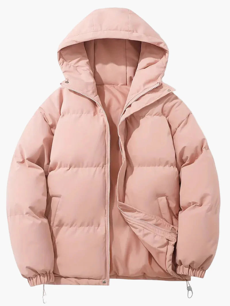 Herr Vinter Pufferjacka med Huva – Klassisk Stil & Optimal Värme för Kallt Väder