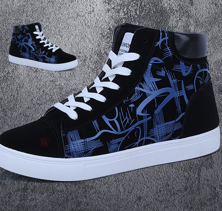 Terry – Höga Sneakers för Män i Koreansk Stil