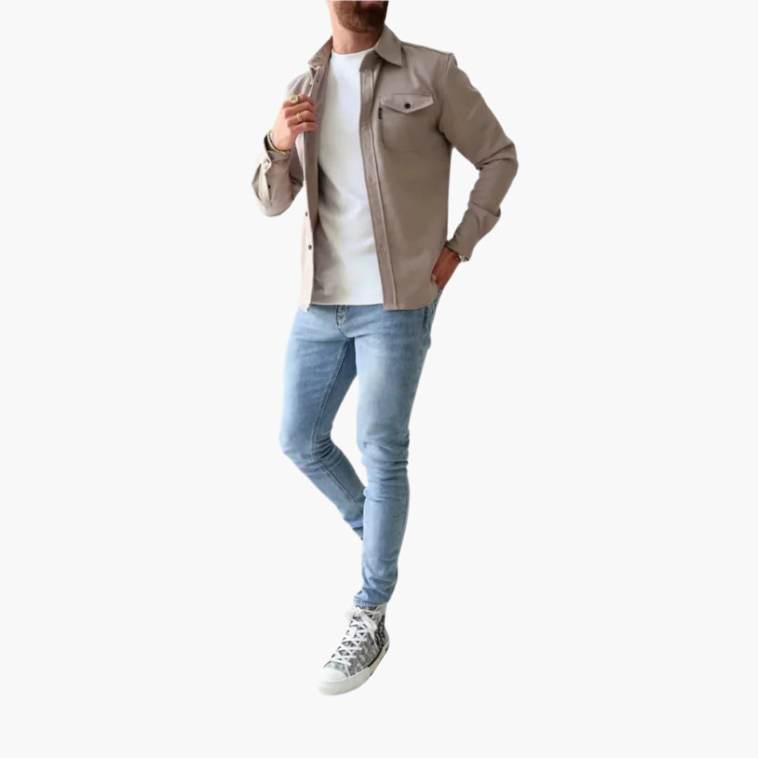 Joe – Knappjacka Overshirt för Moderna Män