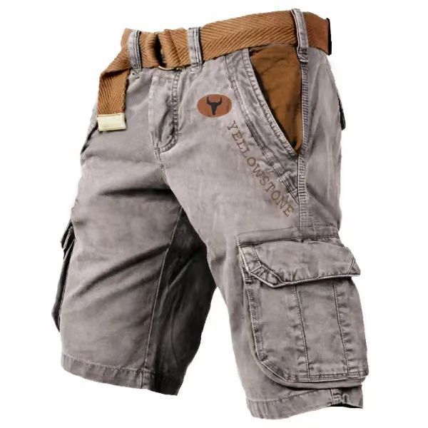 Herrarnas sportiga cargoshorts med bälte – avslappnad outdoor-stil och funktionella fickor