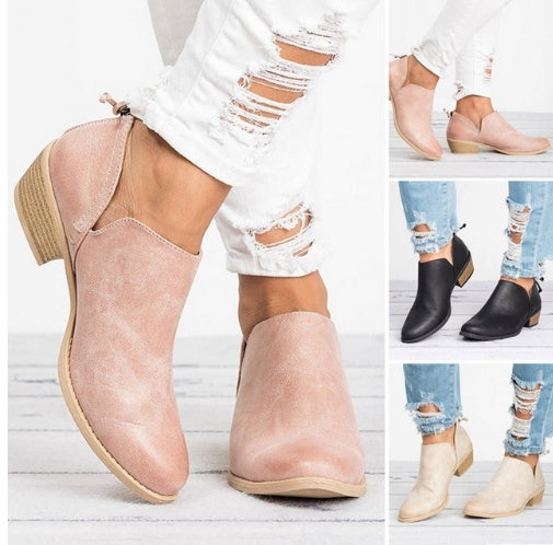 Tracy – Retro Högklackade Ankelboots för Kvinnor