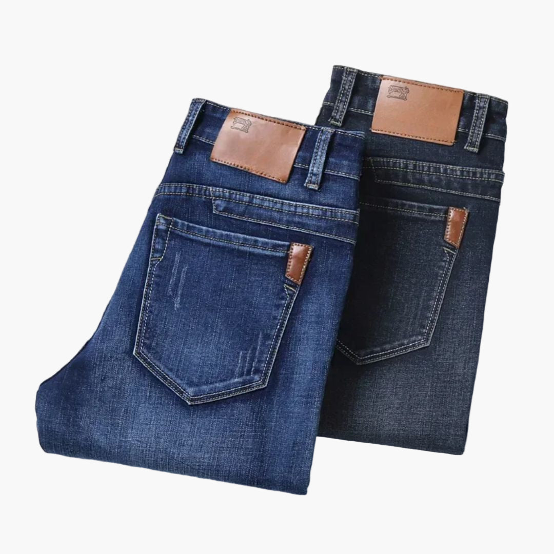 Herr Slim Fit Raka Jeans – Klassisk Stil och Flexibel Komfort