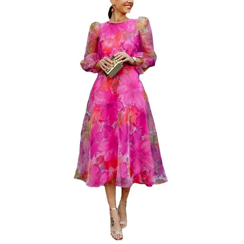 Julia – Sommarens Mode Mesh Blommklänning