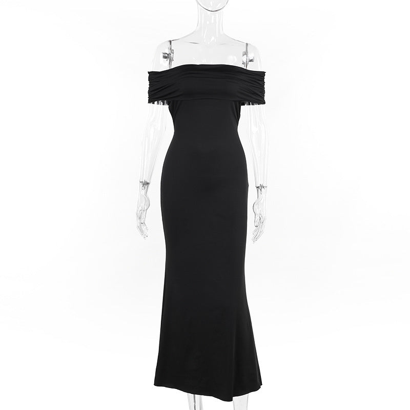 Mary – Elegant Sexig Off-shoulder Klänning utan Rygg
