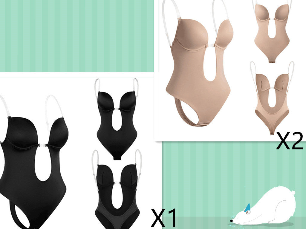 Shapewear Bodysuit för Dam – Urringat, Osynlig Body med Stöd och Lyft