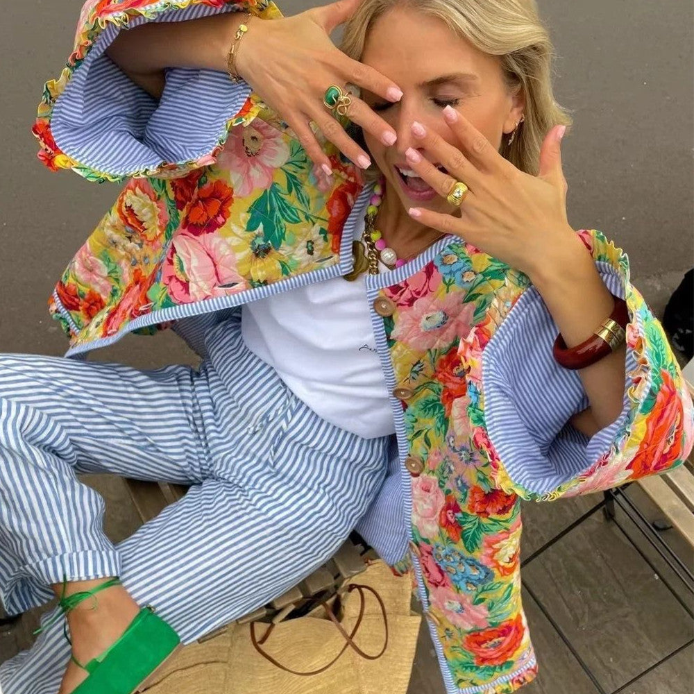 Ashley – Blommig Oversized Kappa