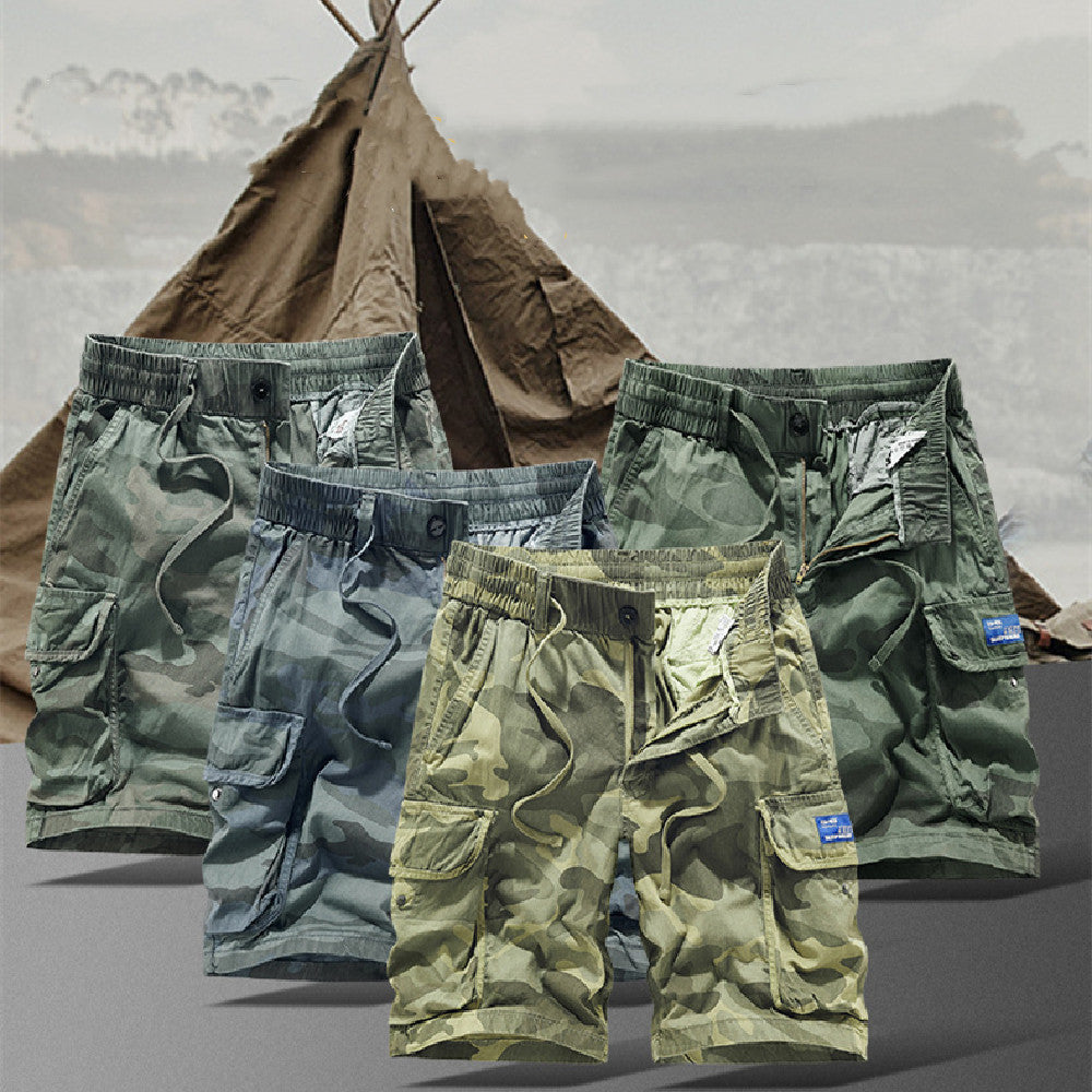 William – Kamouflage Ny Arbetskläder Sportshorts för Män
