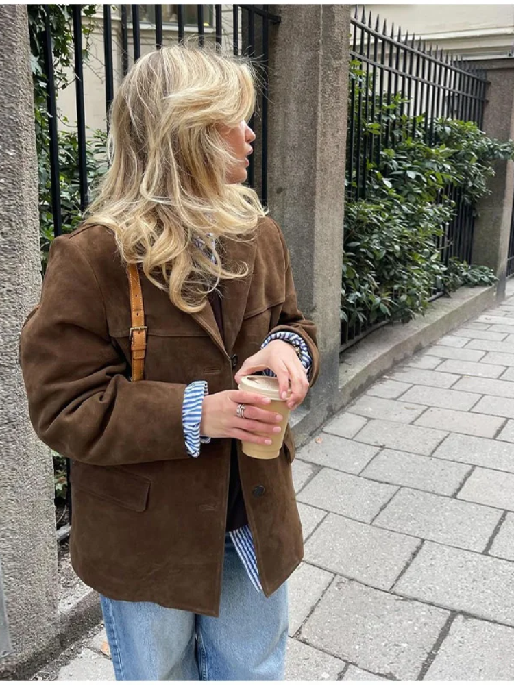 Dam Trenchcoat Oversized Trendig Höst/Vinter Elegant Stil