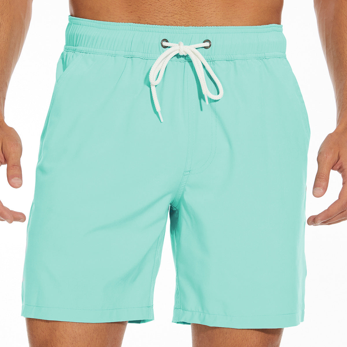Herr Baddräktsbyxor Sportiga Strandshorts med Innerficka – Perfekta för Strand och Träning