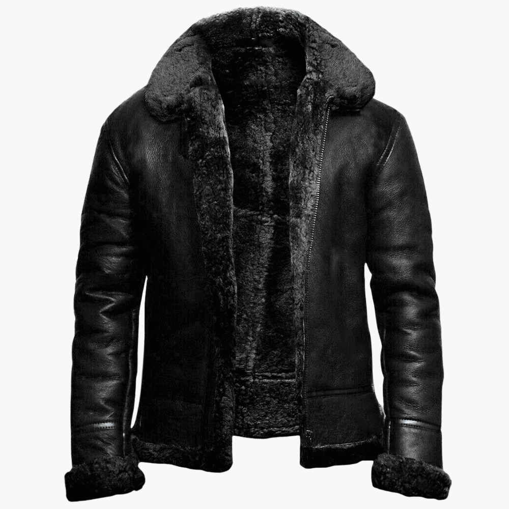 Herr Shearling Pilotjacka – Klassisk vinterjacka med stil och komfort