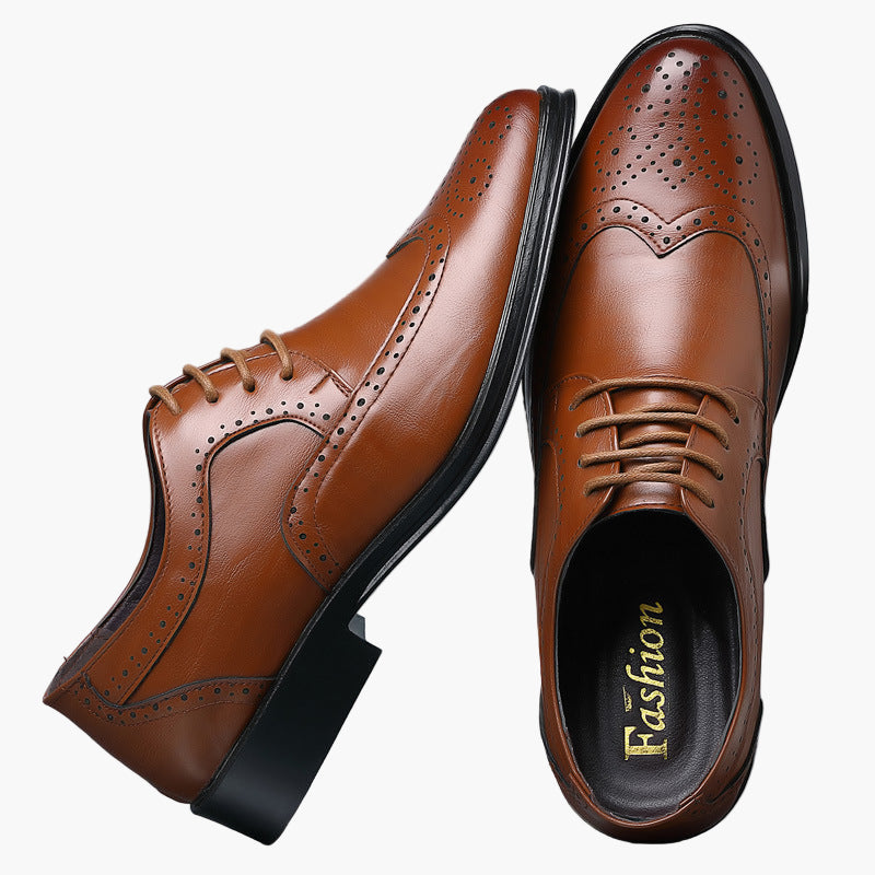 Herr Oxford Brogues Klassiska Formella Skor för Affär och Fest