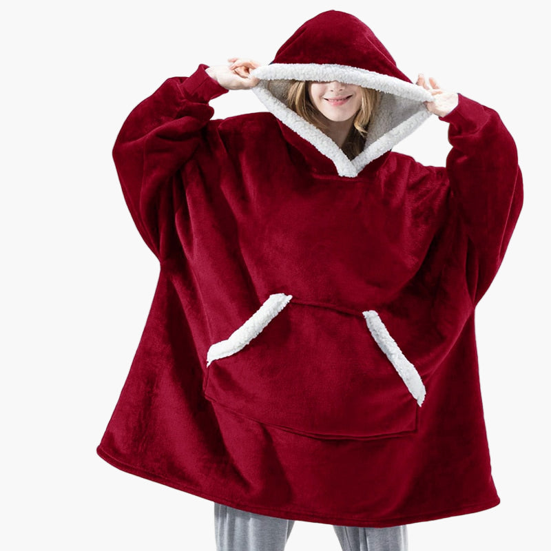 Unisex Mysig Oversize Hoodie-filt för Loungewear och Avkoppling