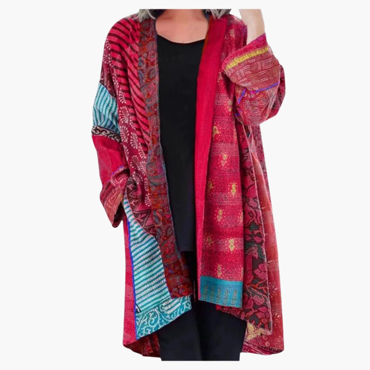 Damernas bohemisk vintage kimono – avslappnad och stilfull lång jacka för vardag och fest