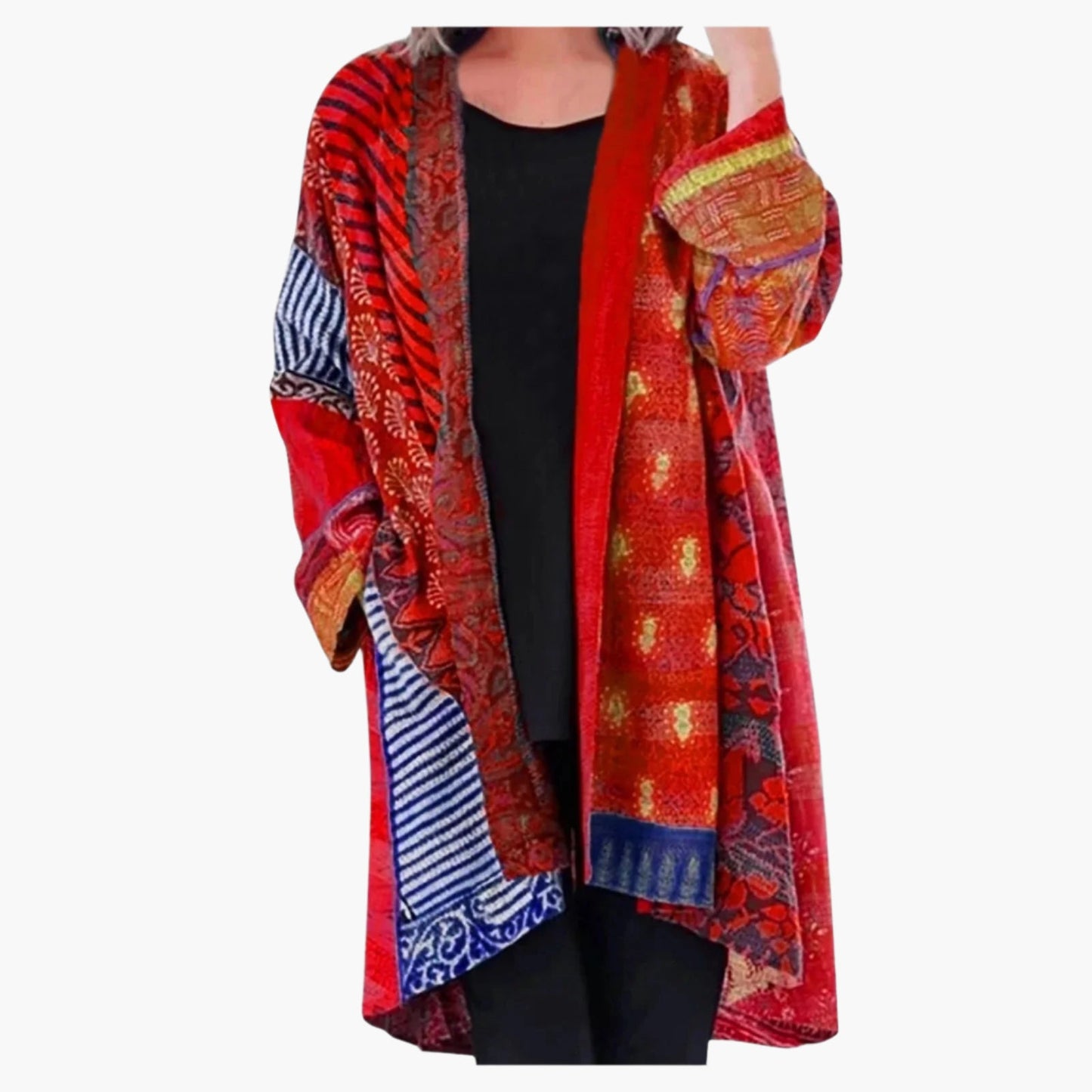 Damernas bohemisk vintage kimono – avslappnad och stilfull lång jacka för vardag och fest
