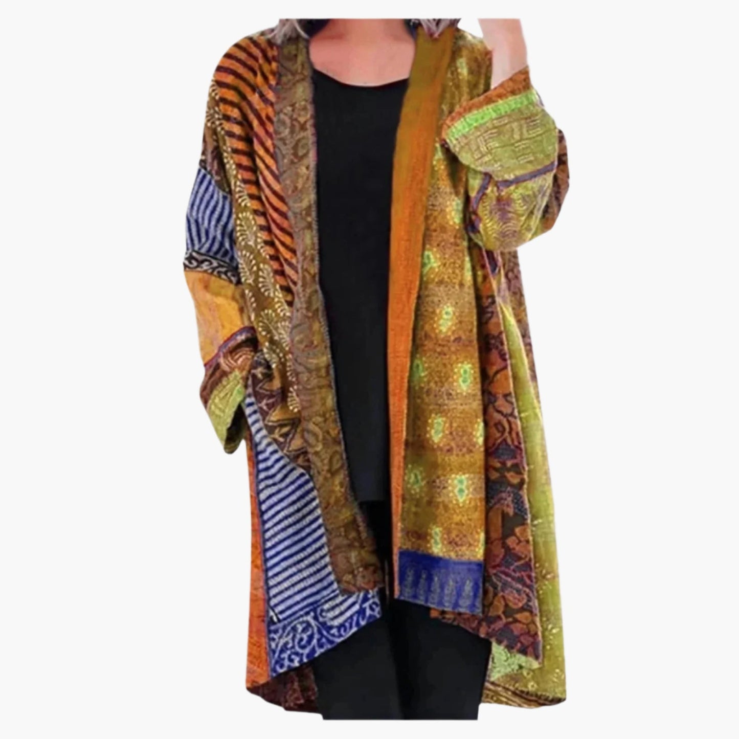 Damernas bohemisk vintage kimono – avslappnad och stilfull lång jacka för vardag och fest