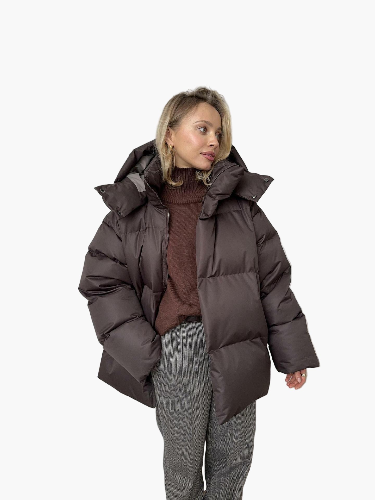 Dam Pufferjacka Vinter Varm och Trendig – Perfekt för Casual och Aktiva Dagar