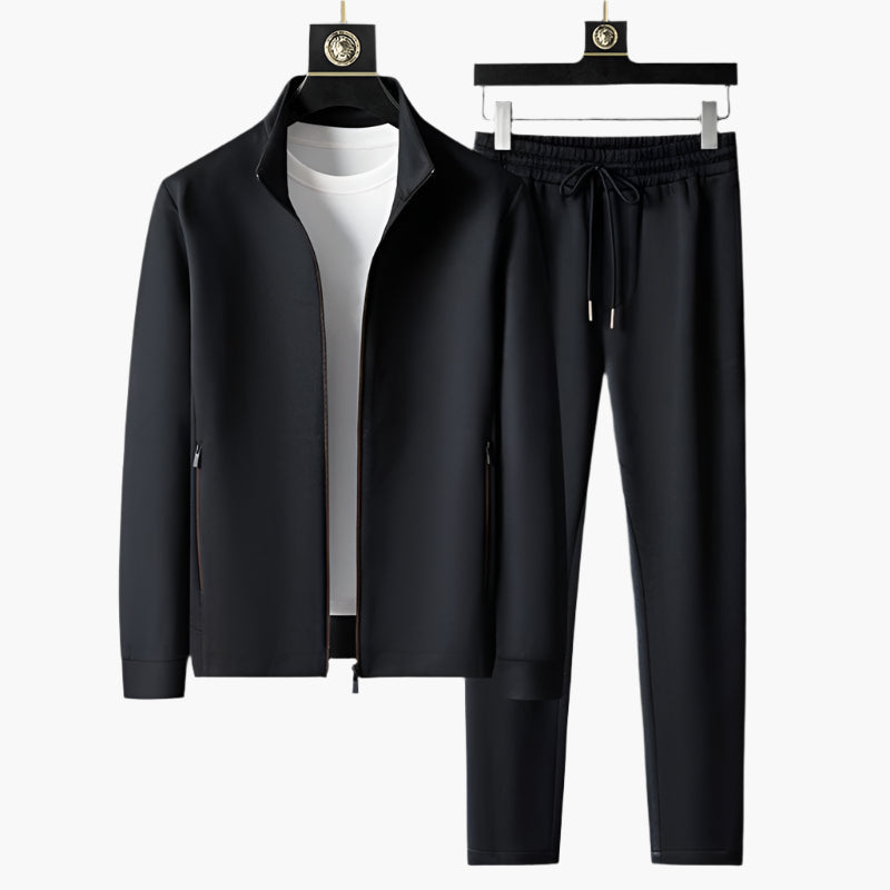 Herr träningsset sportig tracksuit med jacka och byxa för vardag och träning