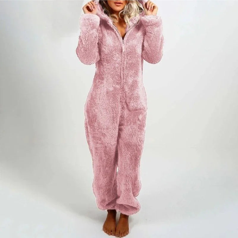 Charlotte – Mysig och Elegant Dam Hooded Onesie Pyjamas