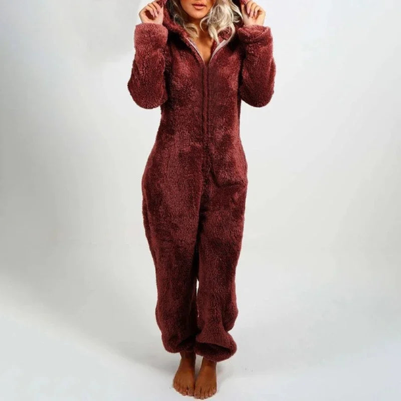 Charlotte – Mysig och Elegant Dam Hooded Onesie Pyjamas