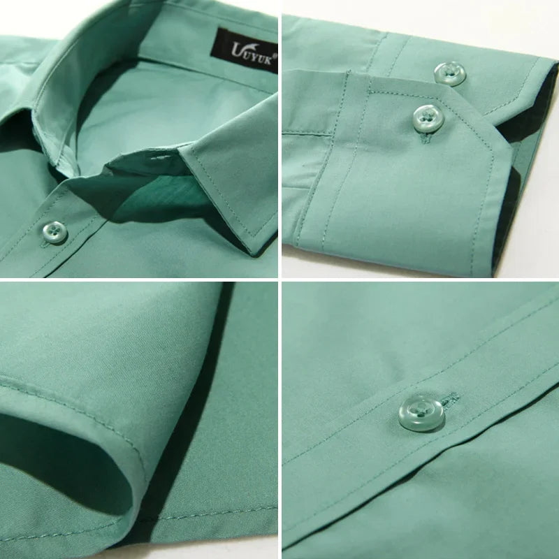 Herrskjorta med lång ärm – Slim Fit, elegant och mångsidig för kontor och fest