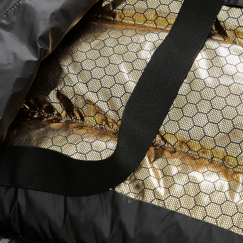 Herr Varm Lättviktig Vinterjacka med Huva – Trendig Vadderad Pufferjacka för Vardagsbruk