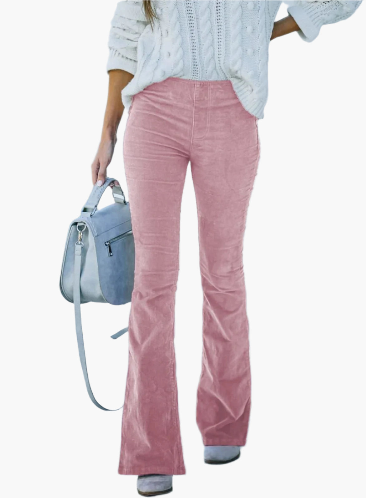 Dam Flare Byxor Trendiga Komfort High Waist Vardagsstil