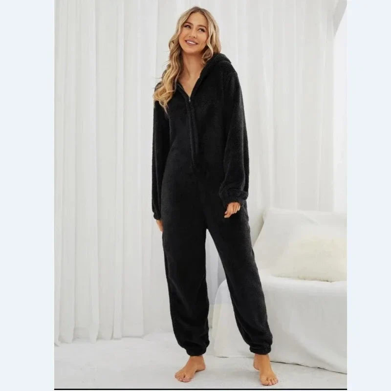 Charlotte – Mysig och Elegant Dam Hooded Onesie Pyjamas