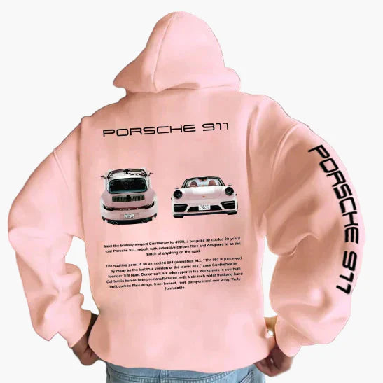 Unisex Hoodie Racing Stil Porsche 911 GT3 RS – Motorsport och Streetwear för Herr och Dam