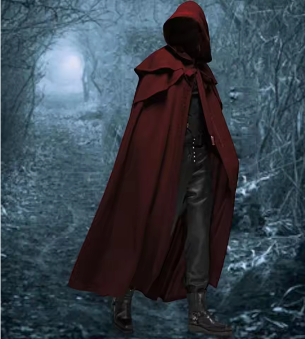 Viktor - Dubbelvänd sammetscape med huva