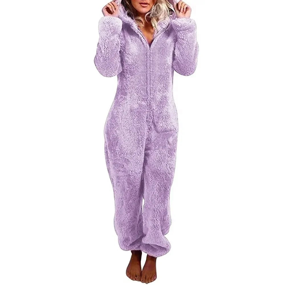 Charlotte – Mysig och Elegant Dam Hooded Onesie Pyjamas