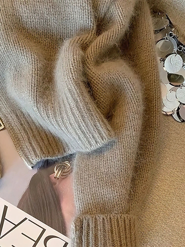 Damtröja med dragkedja och trendig krage – Modern och avslappnad stil