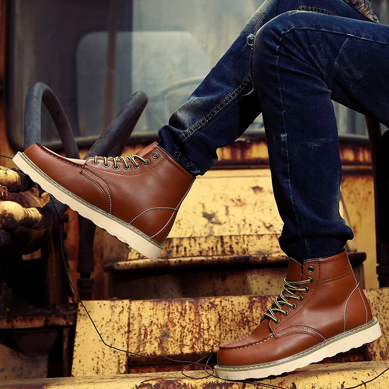 Herr Retro Vinterkängor – Klassiska Boots för Vardag och Outdoor