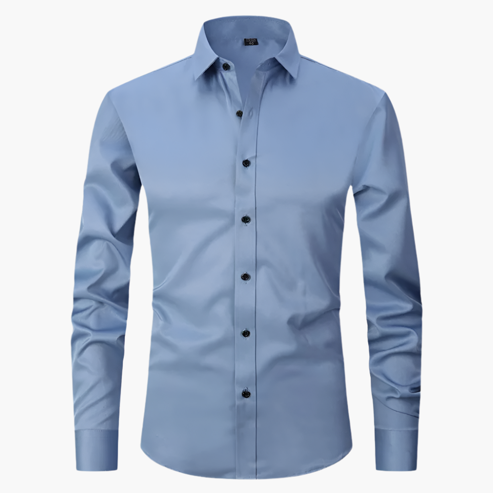 Herrskjorta Slim Fit Stretch – Klassisk och Elegant för Affärs- och Casualbruk