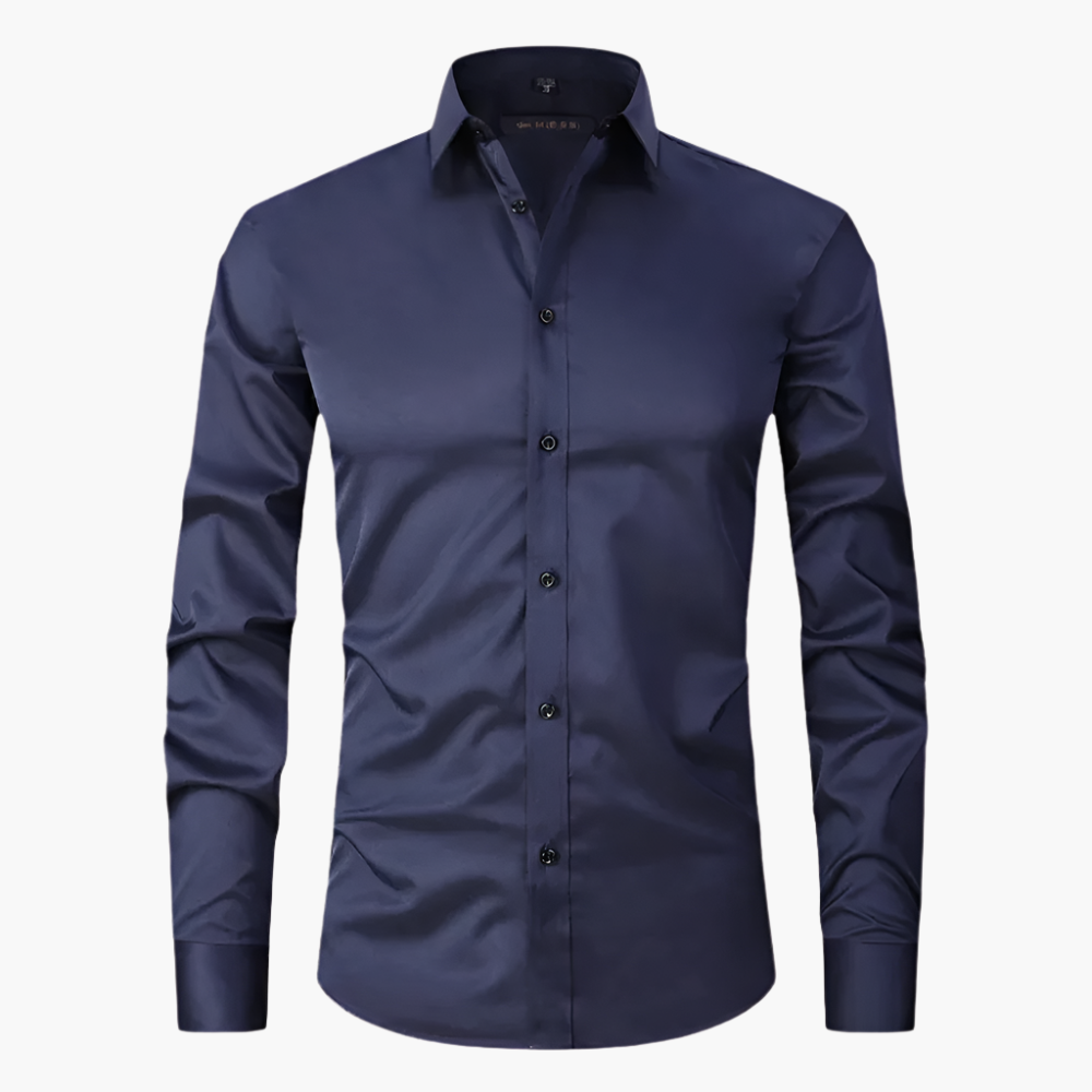 Herrskjorta Slim Fit Stretch – Klassisk och Elegant för Affärs- och Casualbruk
