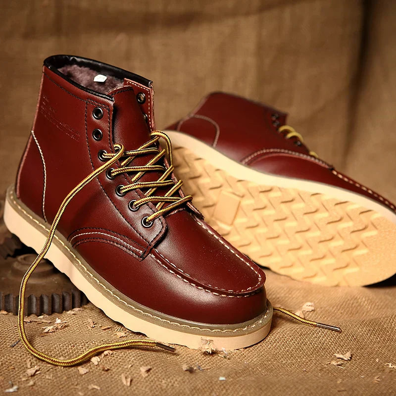 Herr Retro Vinterkängor – Klassiska Boots för Vardag och Outdoor