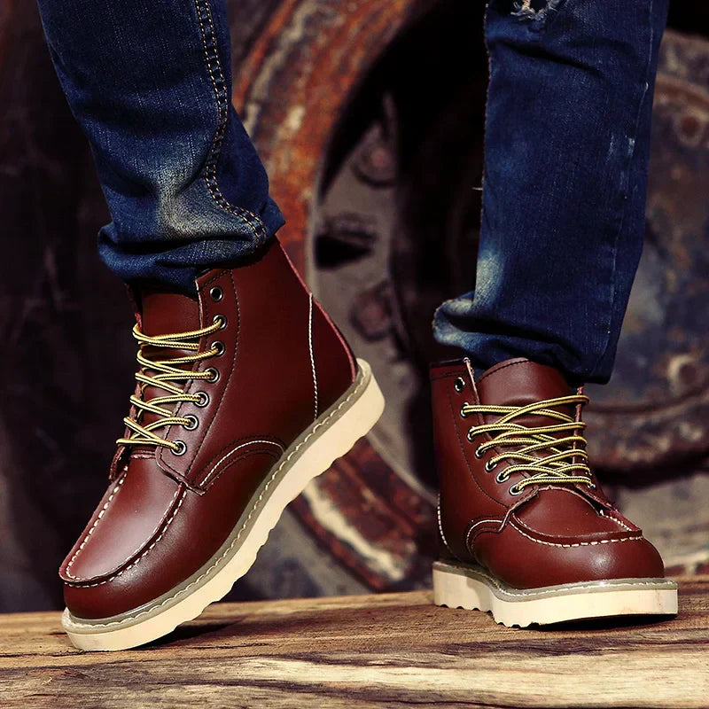 Herr Retro Vinterkängor – Klassiska Boots för Vardag och Outdoor