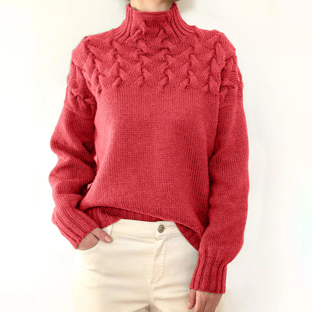 Sara - Stickad Turtleneck-Tröja