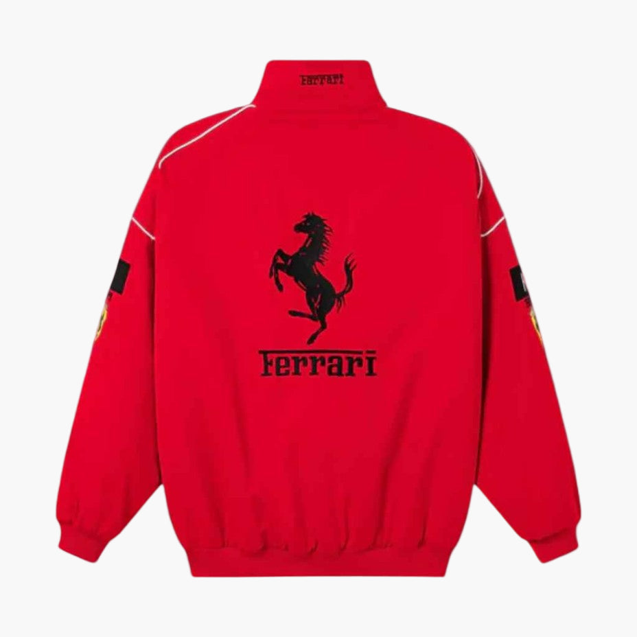 Unisex Ferrari Racingjacka Vintage Motorsportstil – Klassisk F1-Inspirerad Ytterplagg