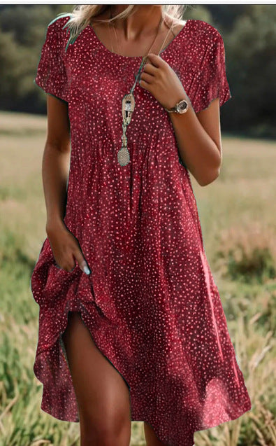 Lauren – Artistisk Etnisk Stil Klänning i Midilängd