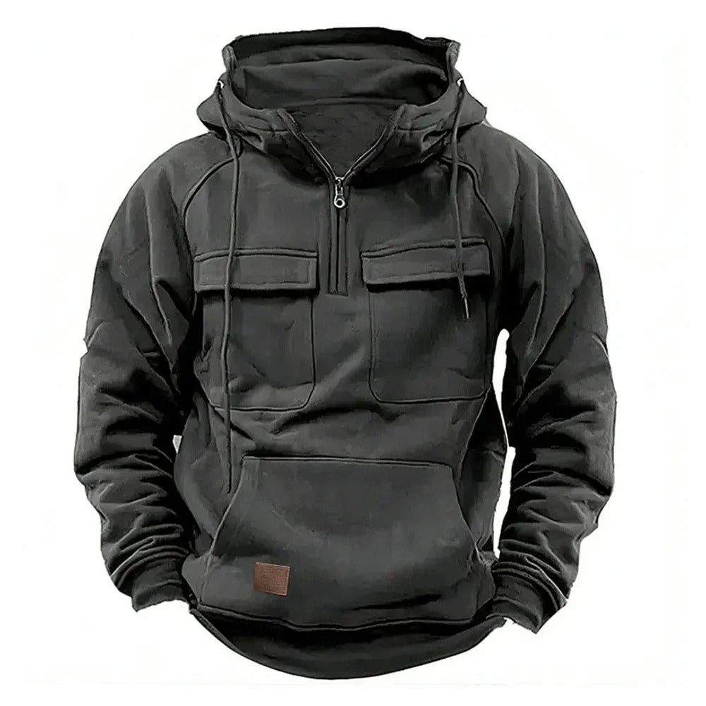 Larry – Taktisk vinterhoodie för män